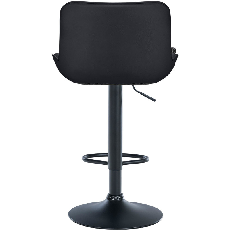 Tabouret de bar design en Polyuréthane Noir Métal Noir Fylven - 5