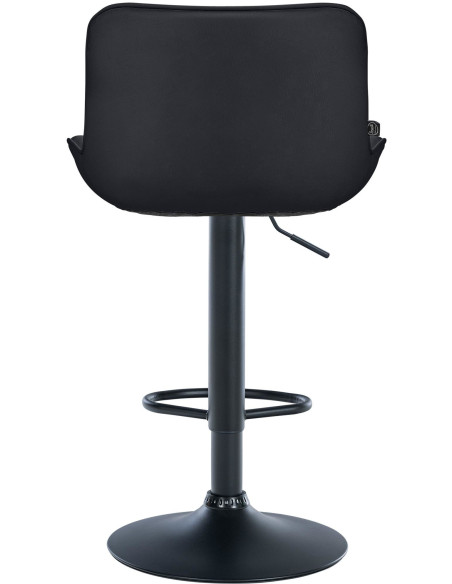 Tabouret de bar design en Polyuréthane Noir Métal Noir Fylven - 5