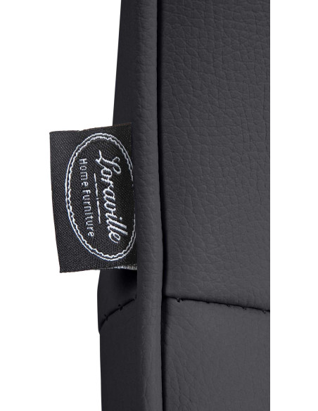 Tabouret de bar design en Polyuréthane Noir Métal Noir Fylven - 7