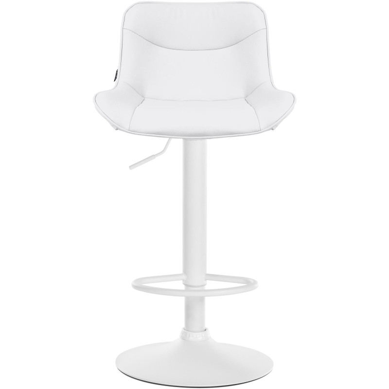 Tabouret de bar design en Polyuréthane Blanc Métal Blanc Fylven - 2