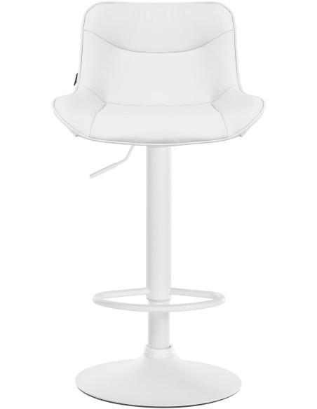Tabouret de bar design en Polyuréthane Blanc Métal Blanc Fylven - 2