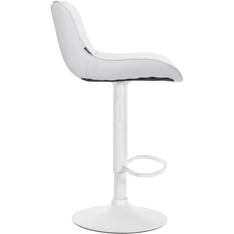 Tabouret de bar design en Polyuréthane Blanc Métal Blanc Fylven - 3