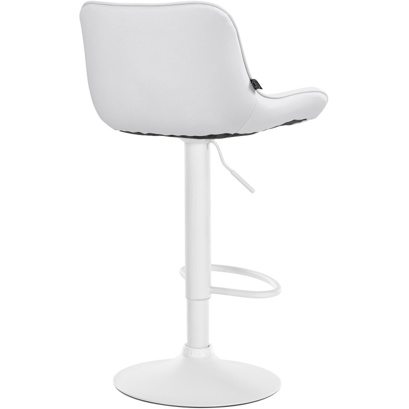 Tabouret de bar design en Polyuréthane Blanc Métal Blanc Fylven - 4