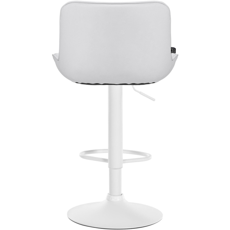 Tabouret de bar design en Polyuréthane Blanc Métal Blanc Fylven - 5