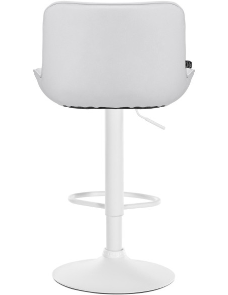 Tabouret de bar design en Polyuréthane Blanc Métal Blanc Fylven - 5