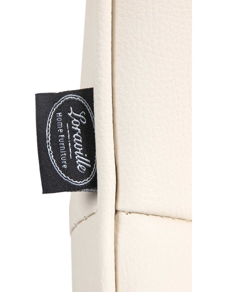 Tabouret de bar design en Polyuréthane Blanc crème Métal Blanc Fylven - 7