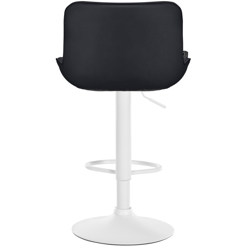 Tabouret de bar design en Polyuréthane Noir Métal Blanc Fylven - 5