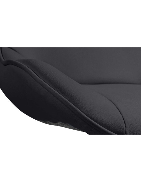 Tabouret de bar design en Polyuréthane Noir Métal Blanc Fylven - 6