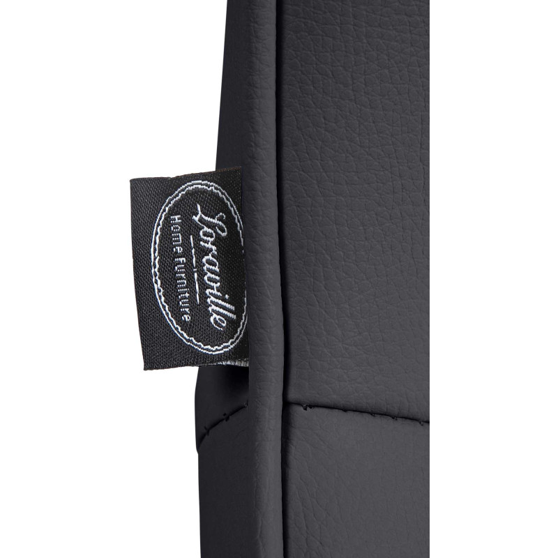 Tabouret de bar design en Polyuréthane Noir Métal Blanc Fylven - 7