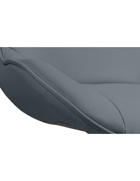 Tabouret de bar design en Polyuréthane Gris Métal Blanc Fylven - 6