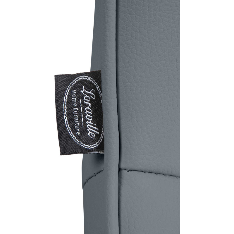 Tabouret de bar design en Polyuréthane Gris Métal Blanc Fylven - 7