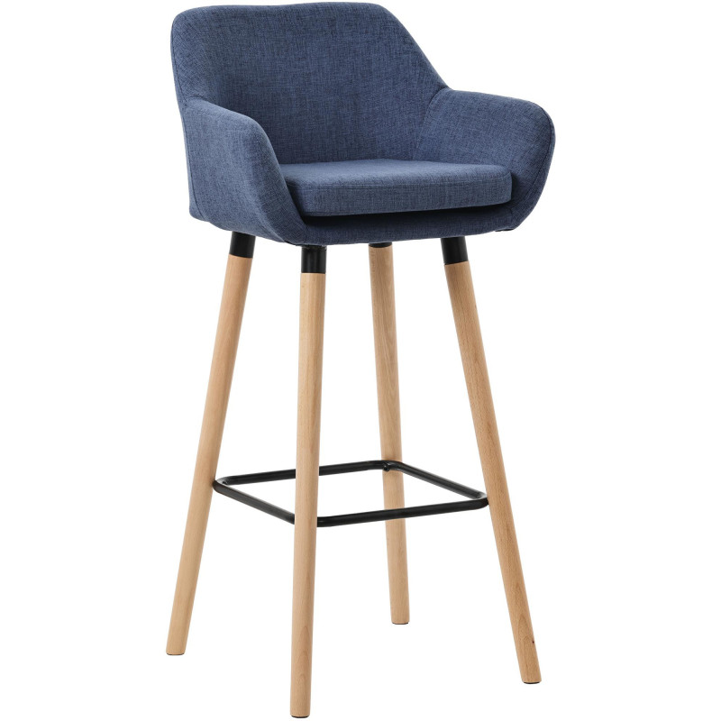 Tabouret de bar scandinave en Tissu...