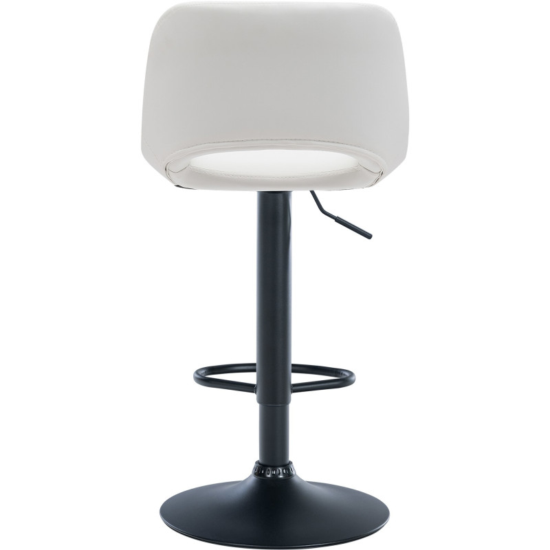 Tabouret de bar moderne en Polyuréthane Blanc Métal Noir Zyrion - 5
