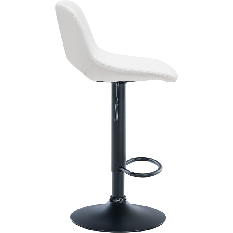 Tabouret de bar moderne en Polyuréthane Blanc Métal Noir Zyrion - 3