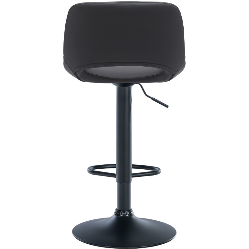 Tabouret de bar moderne en Polyuréthane Noir Métal Noir Zyrion - 5