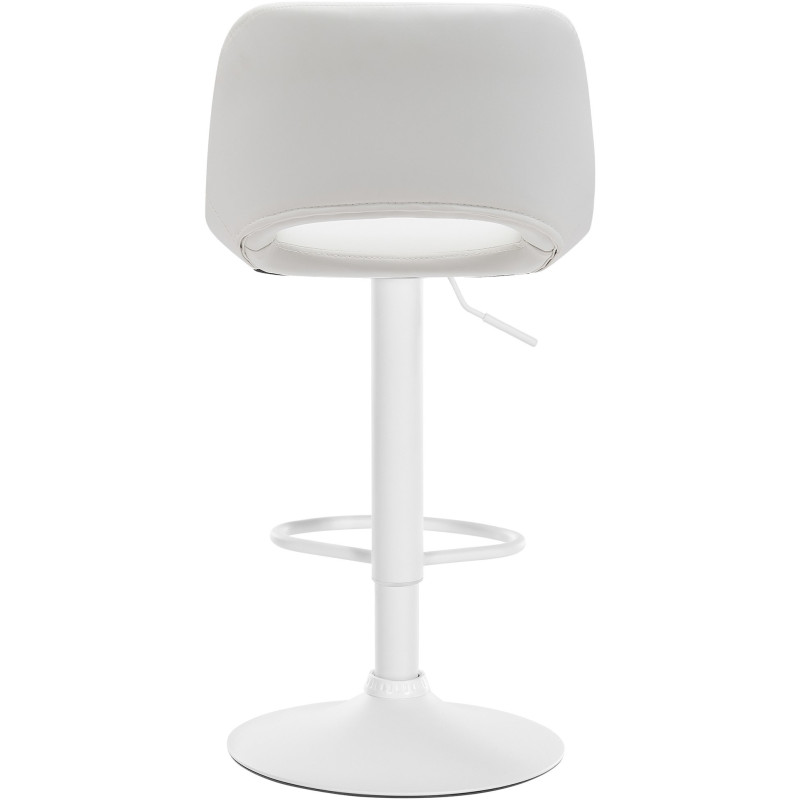 Tabouret de bar moderne en Polyuréthane Blanc Métal Blanc Zyrion - 4
