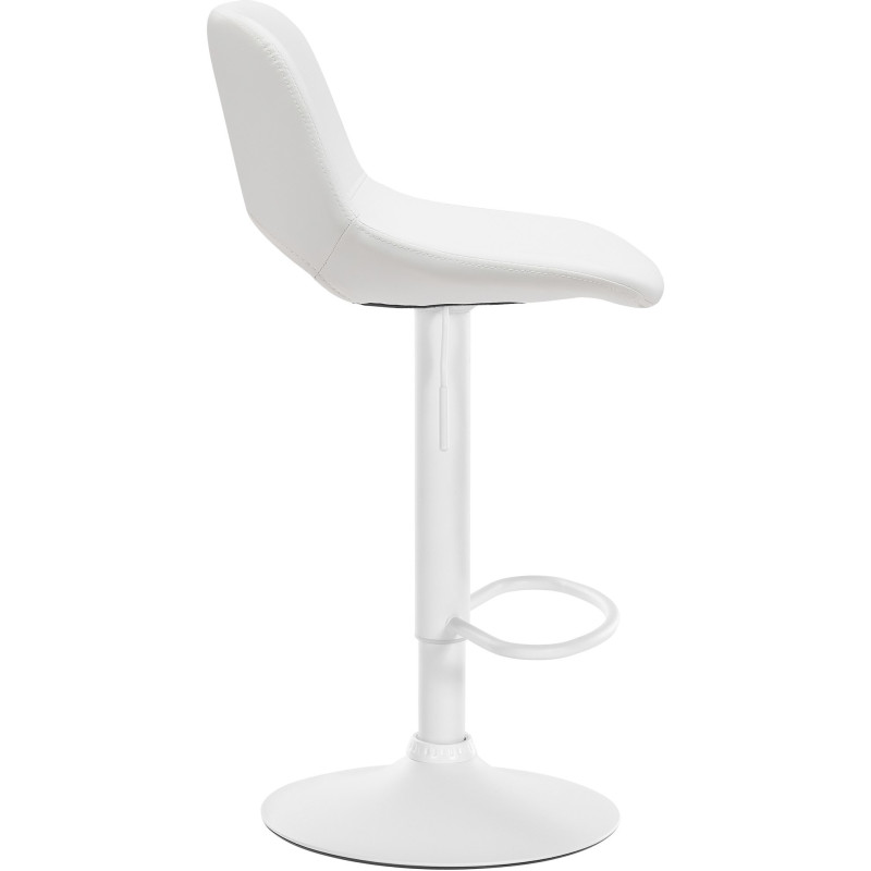 Tabouret de bar moderne en Polyuréthane Blanc Métal Blanc Zyrion - 3