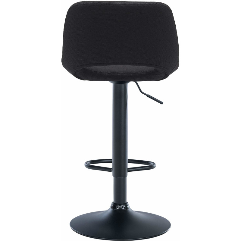 Tabouret de bar moderne en Tissu Noir Métal Noir Zyrion - 5
