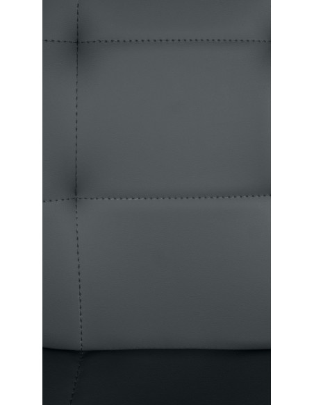 Tabouret de bar moderne en Polyuréthane Gris Métal Noir Leyran - 5