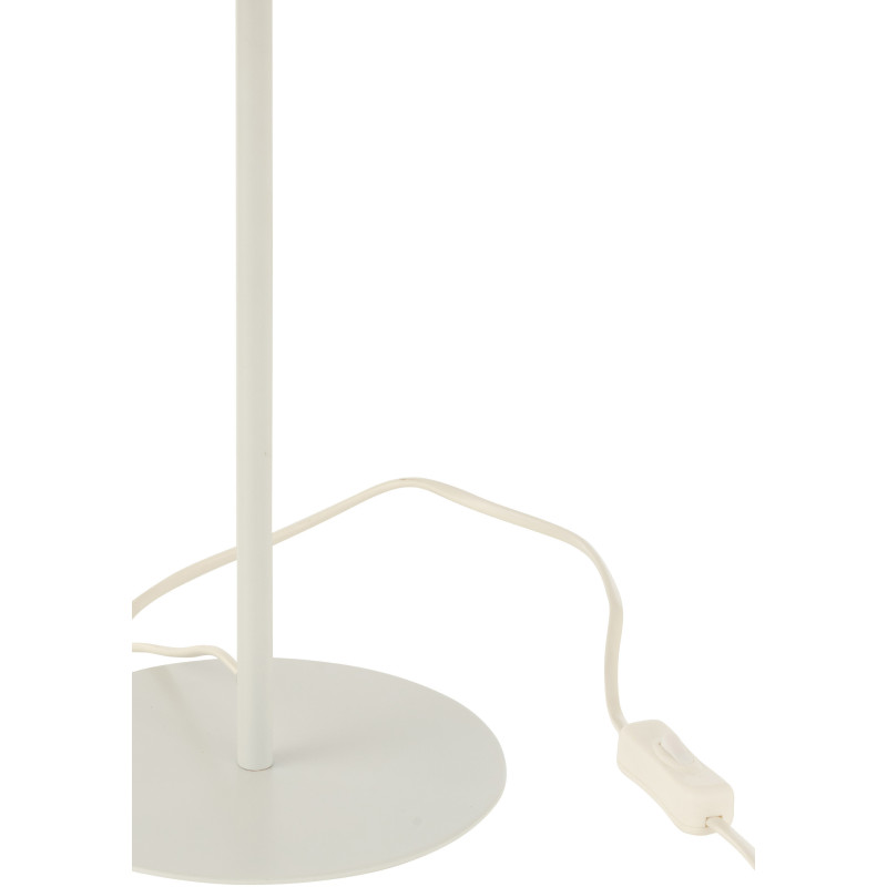 Lampe à poser en Rotin Naturel Métal Blanc Elliott - 4