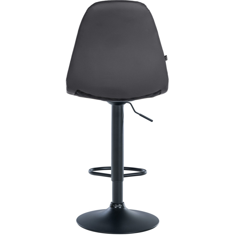 Tabouret de bar moderne en Polyuréthane Noir Métal Noir Leyran - 3