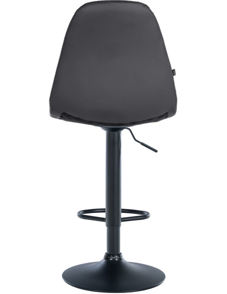 Tabouret de bar moderne en Polyuréthane Noir Métal Noir Leyran - 3