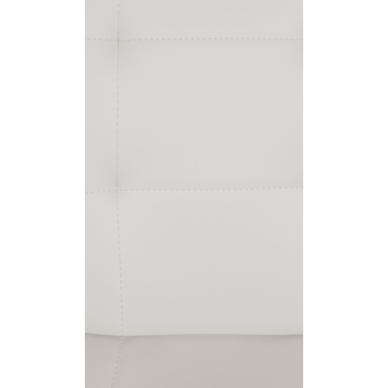 Tabouret de bar moderne en Polyuréthane Blanc Métal Noir Leyran - 5