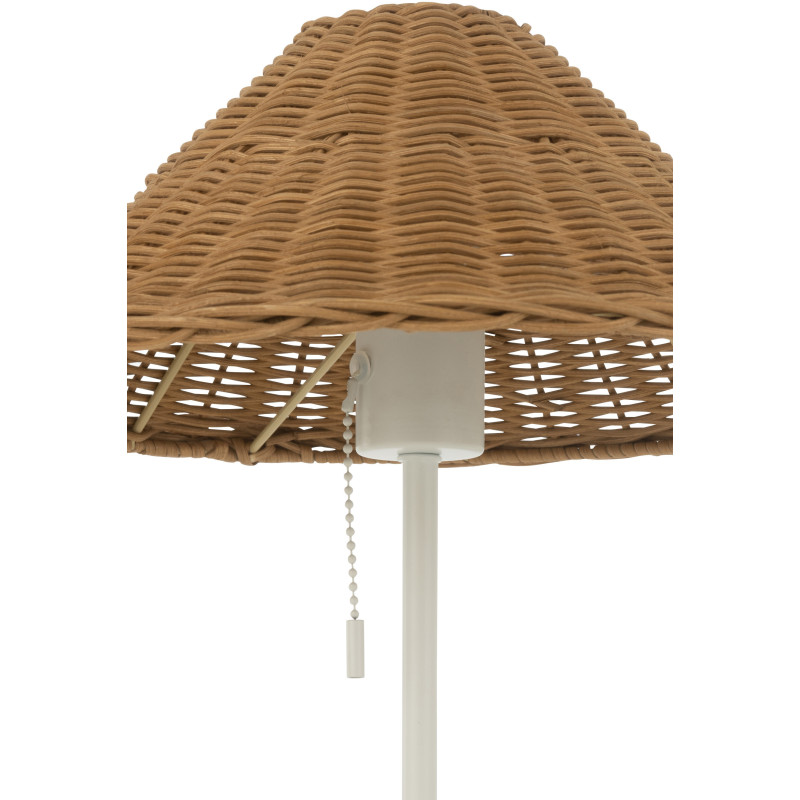 Lampe à poser en Rotin Naturel Métal Blanc Elliott - 6