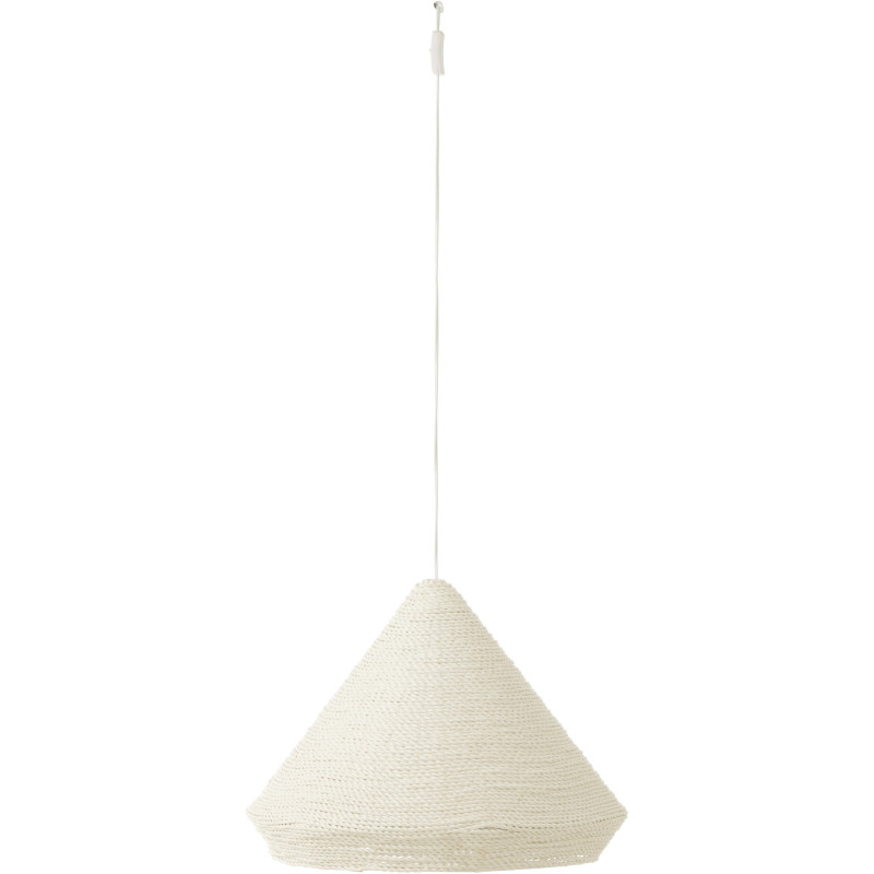 Suspension Conique 50 cm en Raphia Blanc Donia J-Line - 1