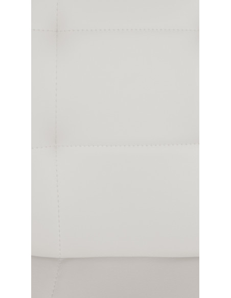 Tabouret de bar moderne en Polyuréthane Blanc Métal Argenté Leyran - 5