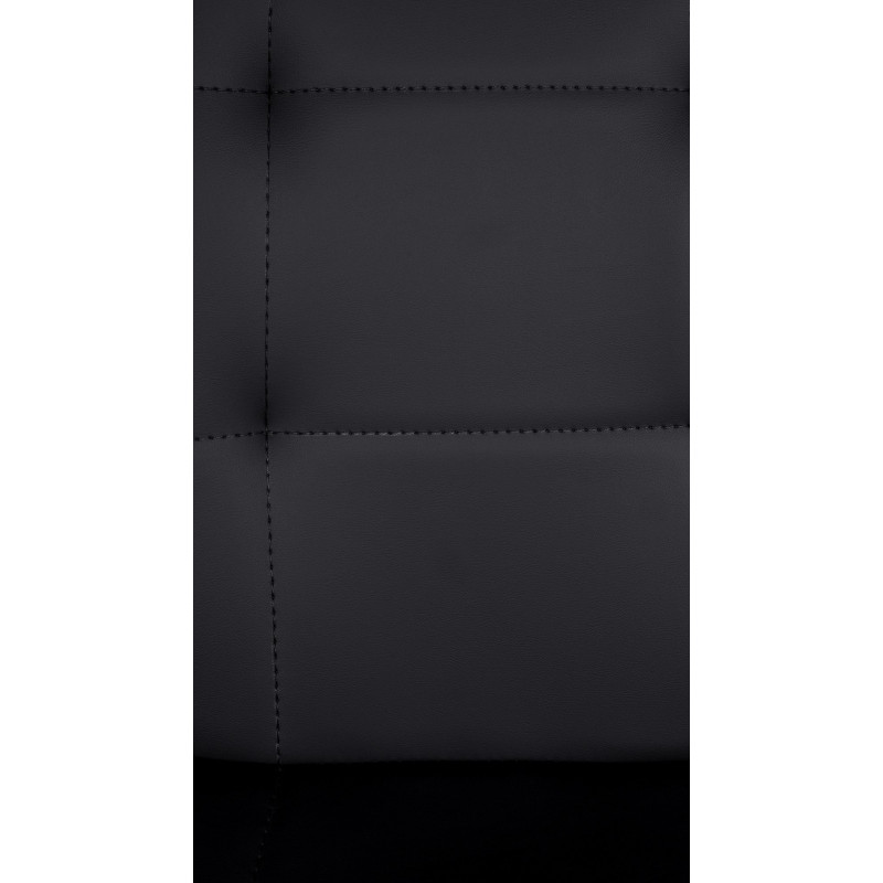 Tabouret de bar moderne en Polyuréthane Noir Métal Blanc Leyran - 5