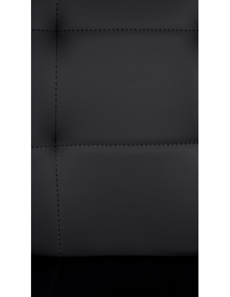 Tabouret de bar moderne en Polyuréthane Noir Métal Blanc Leyran - 5