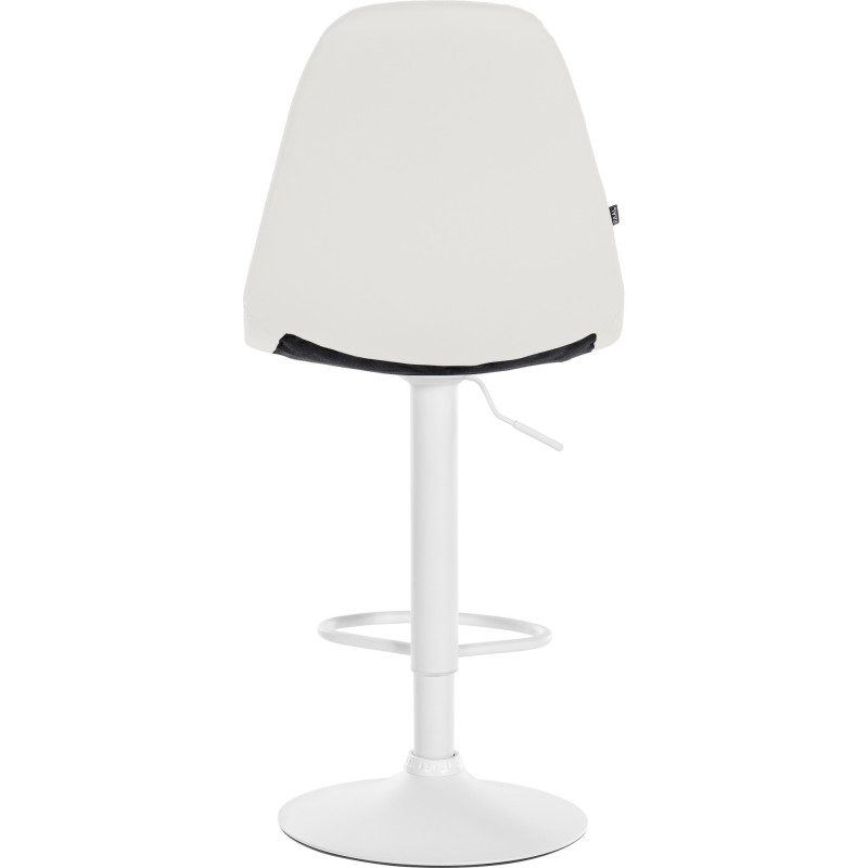 Tabouret de bar moderne en Polyuréthane Blanc Métal Blanc Leyran - 3