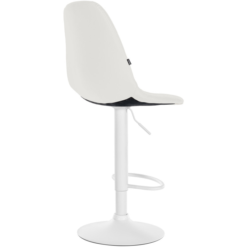 Tabouret de bar moderne en Polyuréthane Blanc Métal Blanc Leyran - 2