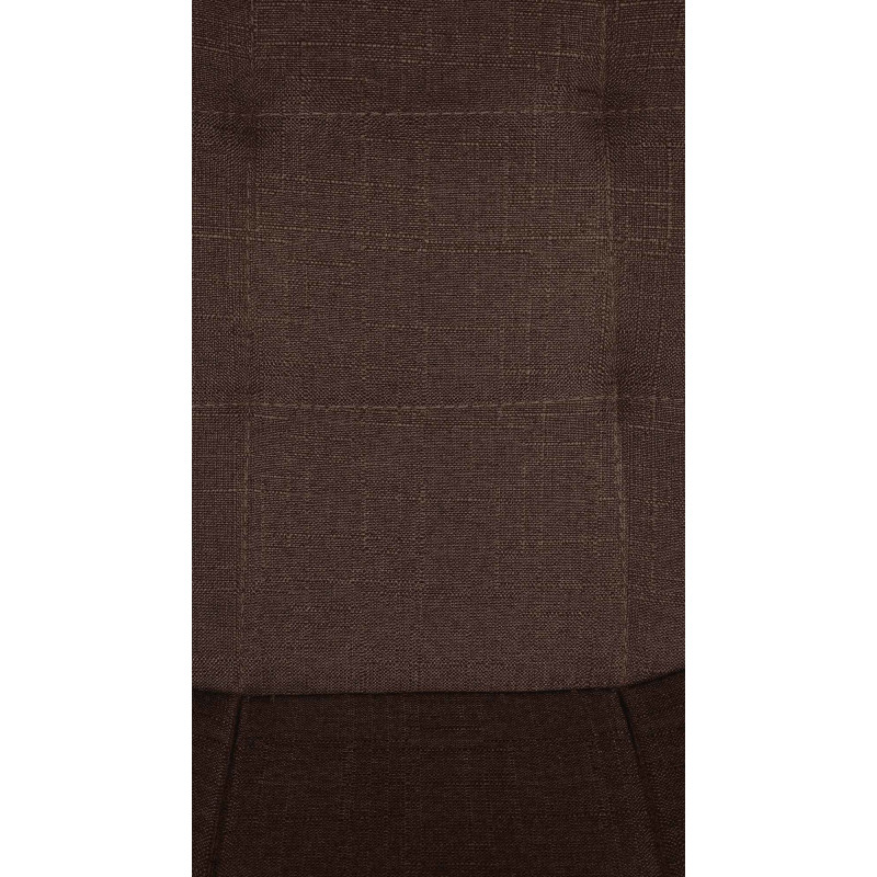 Tabouret de bar moderne en Tissu Marron Métal Noir Leyran - 5