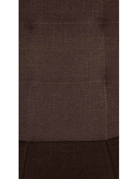 Tabouret de bar moderne en Tissu Marron Métal Noir Leyran - 5