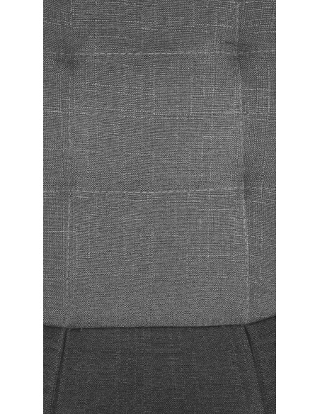 Tabouret de bar moderne en Tissu Gris Métal Noir Leyran - 5