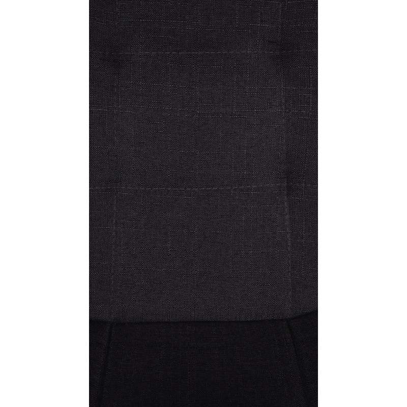 Tabouret de bar moderne en Tissu Noir Métal Noir Leyran - 4