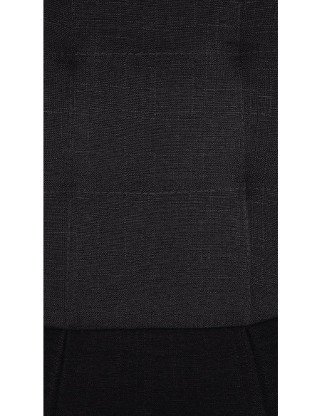 Tabouret de bar moderne en Tissu Noir Métal Noir Leyran - 4