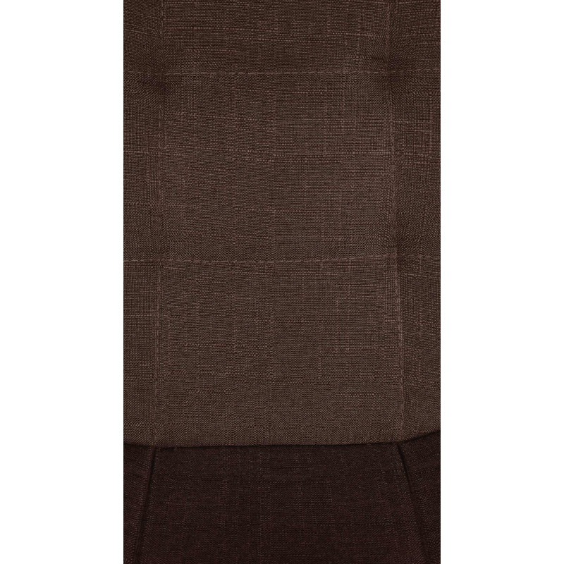 Tabouret de bar moderne en Tissu Marron Métal Argenté Leyran - 5