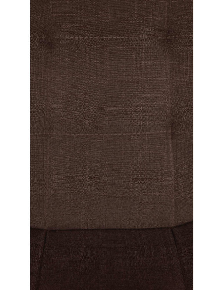 Tabouret de bar moderne en Tissu Marron Métal Argenté Leyran - 5