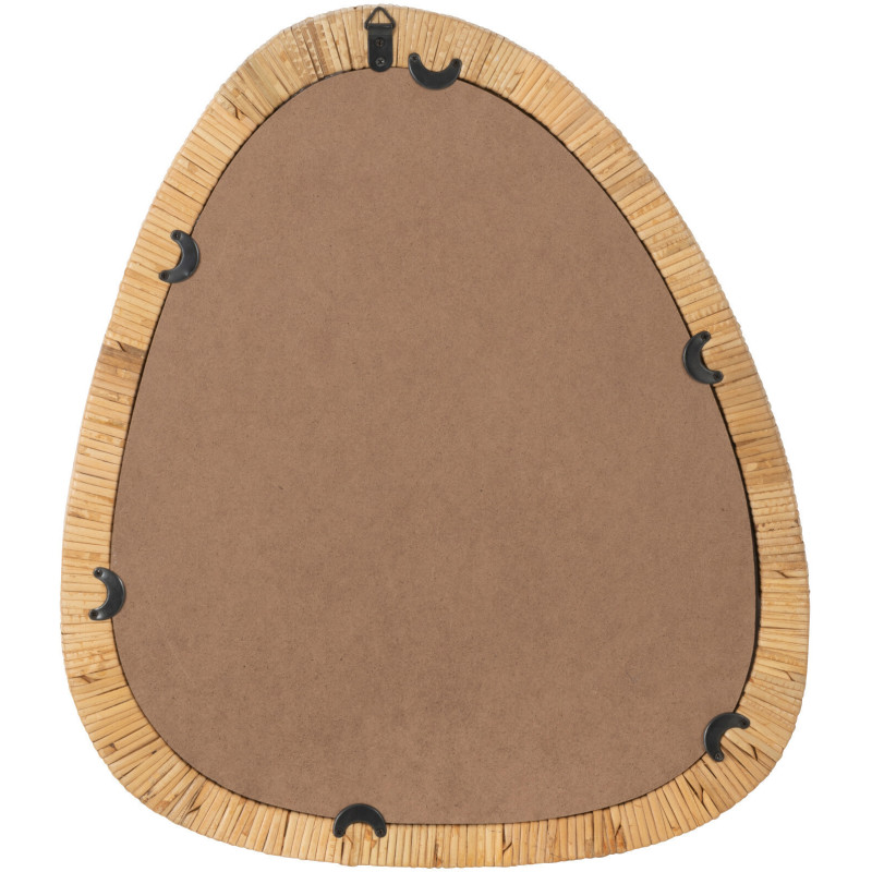 Miroir Mural Oeuf en Paille de rotin Naturel Aidan - 2