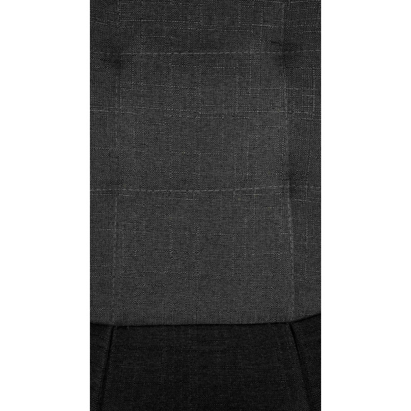 Tabouret de bar moderne en Tissu Gris foncé Métal Argenté Leyran - 5