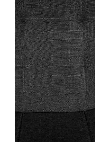 Tabouret de bar moderne en Tissu Gris foncé Métal Argenté Leyran - 5