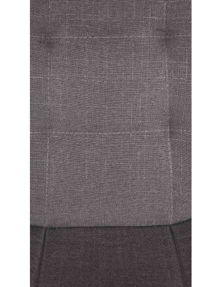 Tabouret de bar moderne en Tissu Gris Métal Argenté Leyran - 5