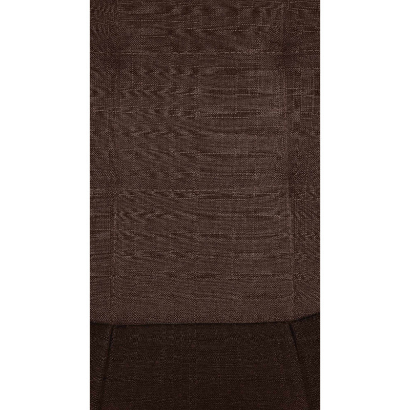 Tabouret de bar moderne en Tissu Marron Métal Blanc Leyran - 5