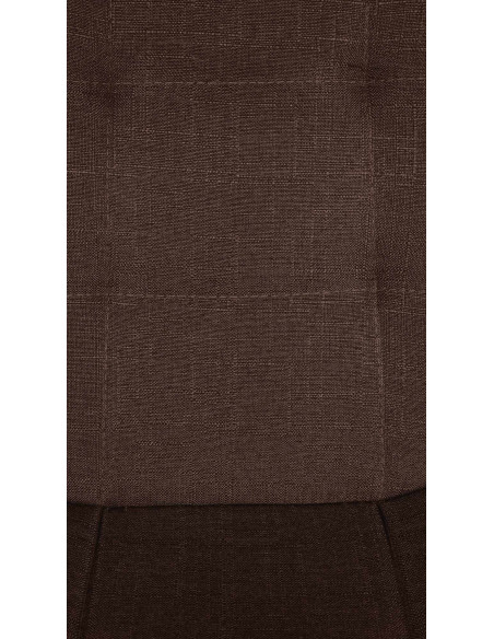 Tabouret de bar moderne en Tissu Marron Métal Blanc Leyran - 5