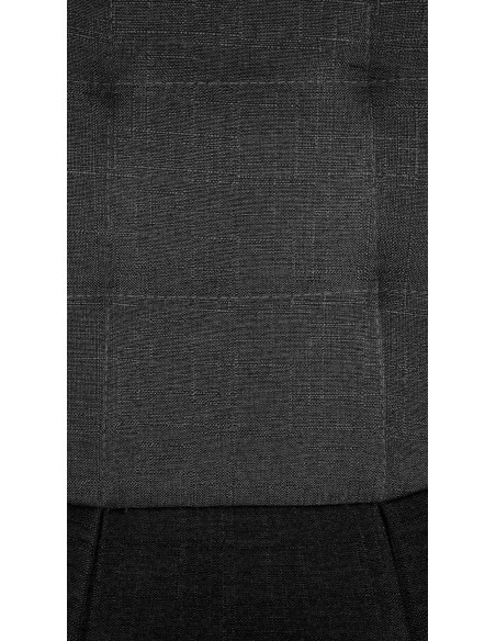 Tabouret de bar moderne en Tissu Gris foncé Métal Blanc Leyran - 5