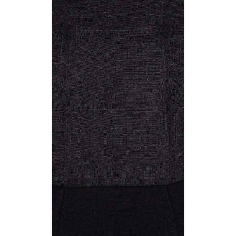 Tabouret de bar moderne en Tissu Noir Métal Blanc Leyran - 5