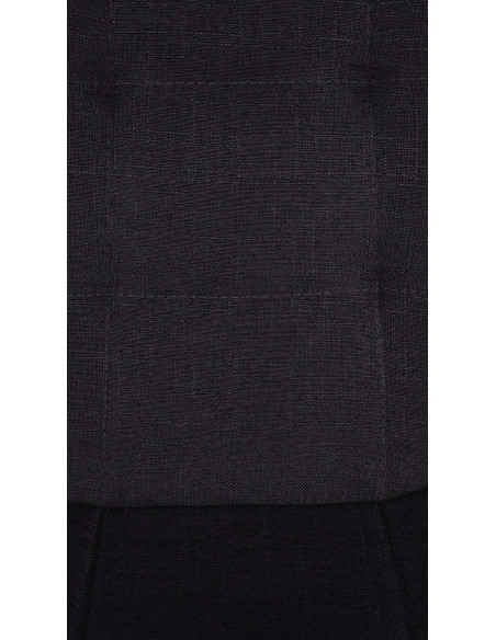 Tabouret de bar moderne en Tissu Noir Métal Blanc Leyran - 5